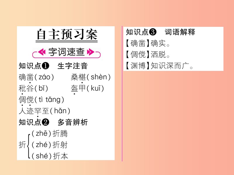 毕节地区2019年七年级语文上册第3单元9从百草园到三味书屋习题课件新人教版.ppt_第2页