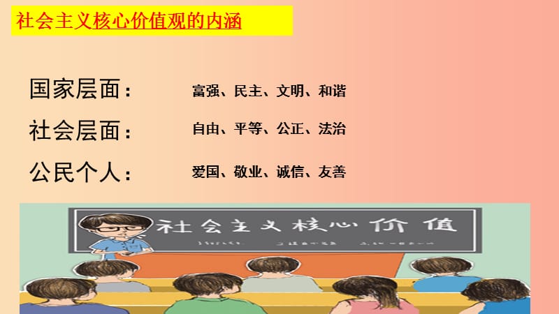 九年级道德与法治下册 第五单元 中华文化 民族精神 5.2 民族精神 发扬光大 第3框 践行社会主义核心价值观.ppt_第3页