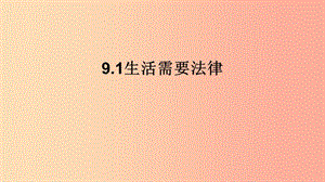 2019春七年級(jí)道德與法治下冊(cè) 9.1 生活需要法律課件 新人教版.ppt