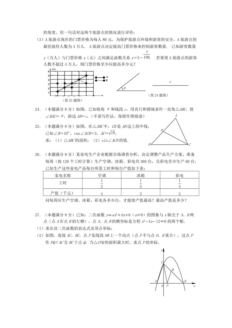 2019-2020年九年级下学期第一次模拟考试数学试题(VIII).doc_第3页