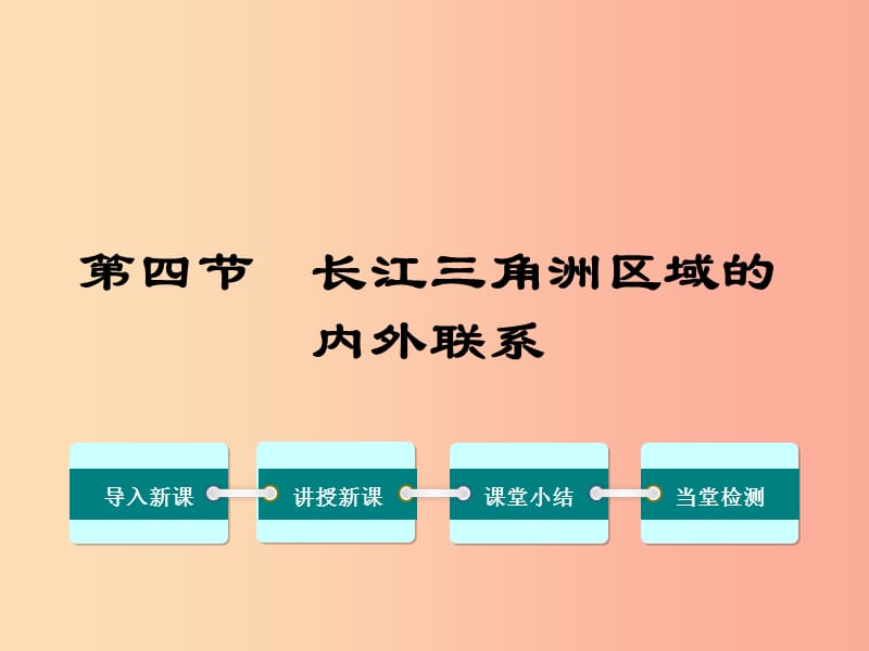 2019八年级地理下册 第七章 第四节 长江三角洲区域的内外联系课件（新版）湘教版.ppt_第1页