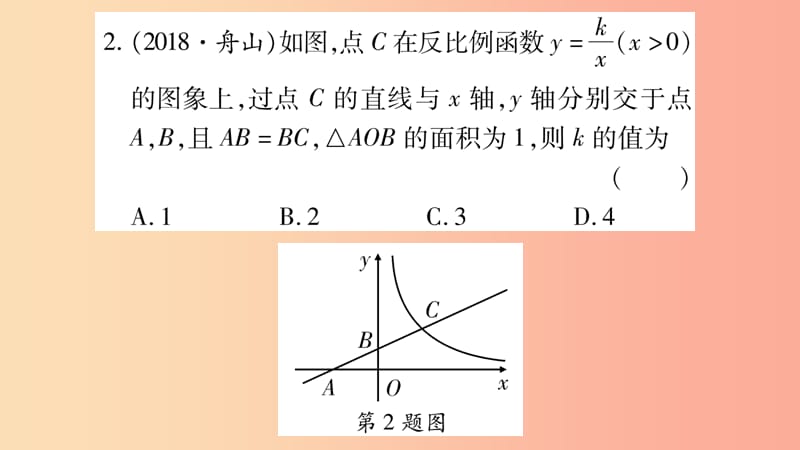 湖南省2019年中考数学复习 第二轮 中档题突破 专项突破5 反比例函数的综合题习题课件.ppt_第3页