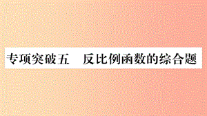 湖南省2019年中考數(shù)學(xué)復(fù)習(xí) 第二輪 中檔題突破 專項(xiàng)突破5 反比例函數(shù)的綜合題習(xí)題課件.ppt