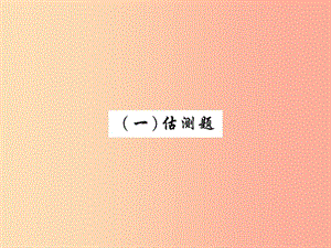 2019屆中考物理 第一輪 重點專題突破一 估測題、物理學史題復習課件.ppt