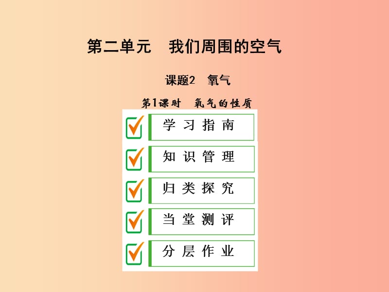 2019年秋九年级化学上册 第二单元 我们周围的空气 课题2 氧气 第1课时 氧气的性质课件 新人教版.ppt_第1页