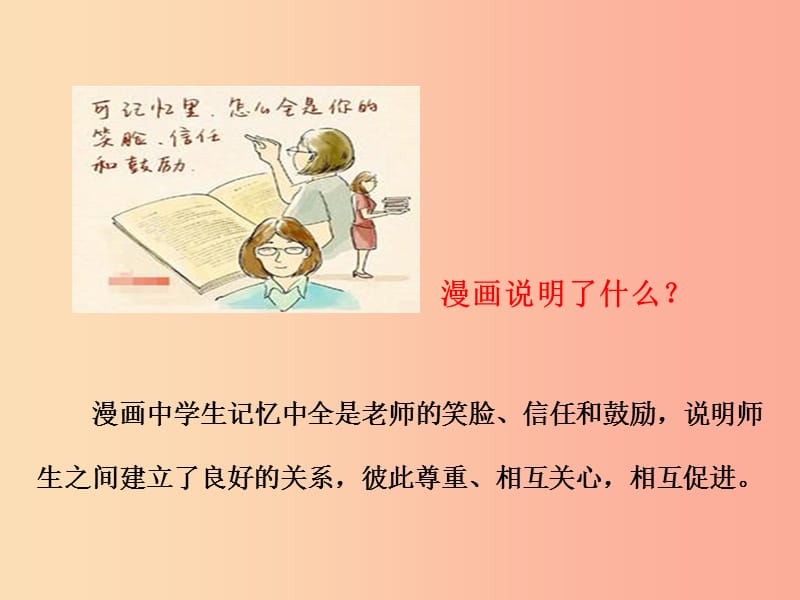 2019年七年级道德与法治上册 第三单元 师长情谊 第六课 师生之间 第2框 师生交往课件 新人教版.ppt_第3页