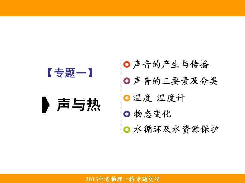 中考物理一轮复习课件专题1声与热.ppt_第1页