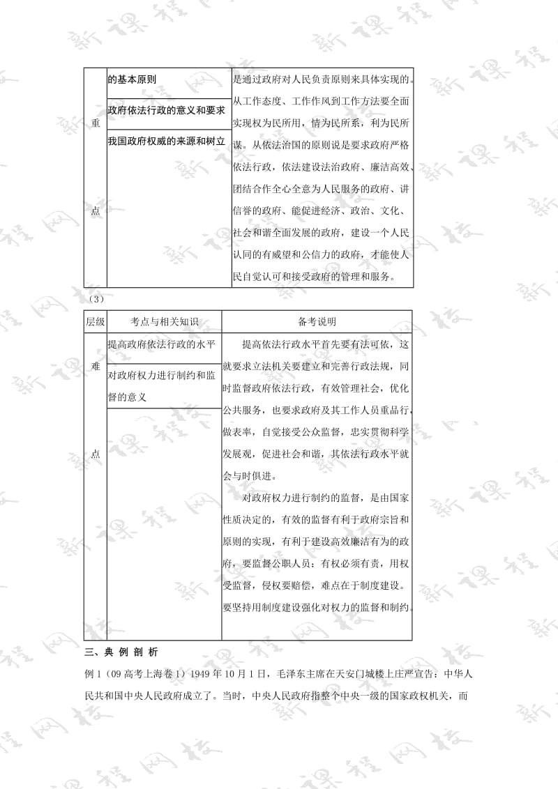 2019-2020年高考政治总复习教案 政治生活第二讲 为人民服务的政府 新人教版.doc_第2页