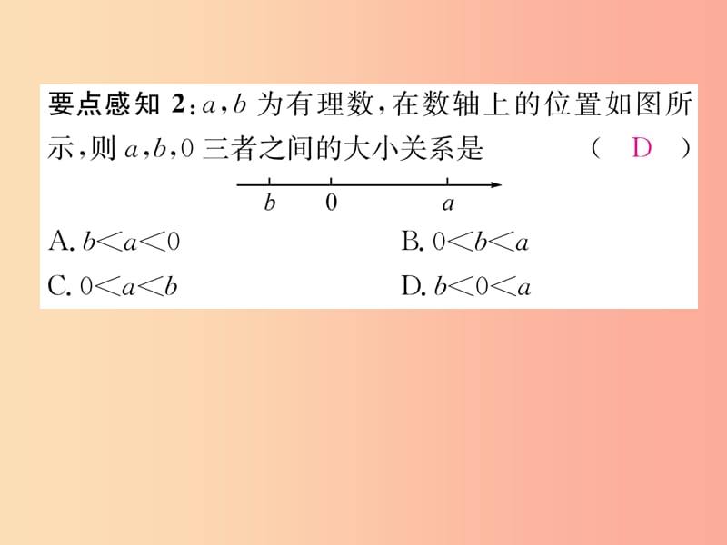 2019年秋七年级数学上册第1章有理数1.3有理数大小的比较习题课件新版湘教版.ppt_第3页