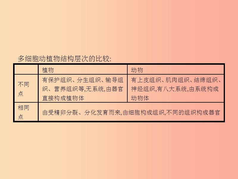 七年级生物上册 第2单元 生物体的结构层次整合习题课件 （新版）苏教版.ppt_第3页