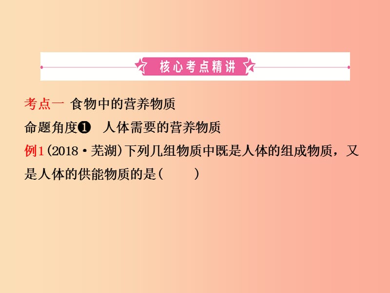 江西专版2019中考生物第1部分第四单元第二章人体的营养复习课件.ppt_第2页