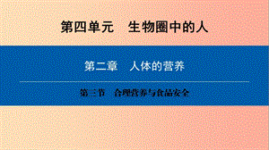 2019年七年級(jí)生物下冊(cè) 第四單元 第二章 第三節(jié) 合理營(yíng)養(yǎng)與食品安全課件 新人教版.ppt