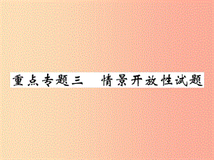 2019屆中考物理 第一輪 重點專題突破三 情景開放性試題復習課件.ppt