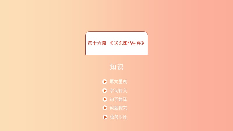 安徽专用2019年中考语文总复习第一部分古诗文阅读专题一文言文阅读送东阳马生序课件.ppt_第2页