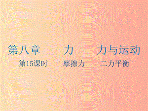 江蘇省2019年中考物理 第15課時(shí) 摩擦力 二力平衡復(fù)習(xí)課件.ppt