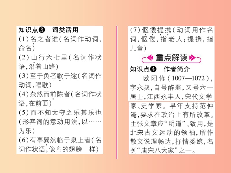 2019年九年级语文上册 第三单元 11 醉翁亭记作业课件 新人教版.ppt_第3页