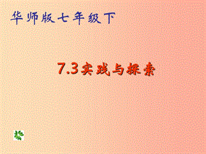 河南省七年级数学下册 7.3 实践与探索课件 华东师大版.ppt