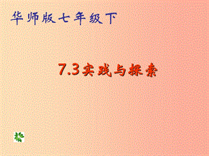 河南省七年級(jí)數(shù)學(xué)下冊(cè) 7.3 實(shí)踐與探索課件 華東師大版.ppt