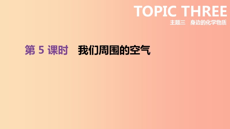 北京市2019年中考化学总复习 主题三 身边的化学物质 第05课时 我们周围的空气课件.ppt_第1页