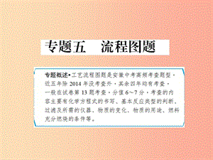 安徽省2019年中考化學(xué)專題復(fù)習(xí) 第二部分 專題復(fù)習(xí) 高分保障 專題五 流程圖題課件.ppt