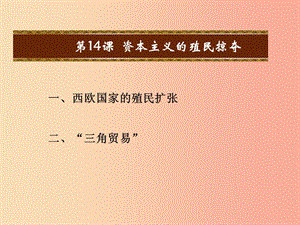 2019秋九年級(jí)歷史上冊(cè) 第14課 資本主義的殖民掠奪教學(xué)課件 中華書(shū)局版.ppt