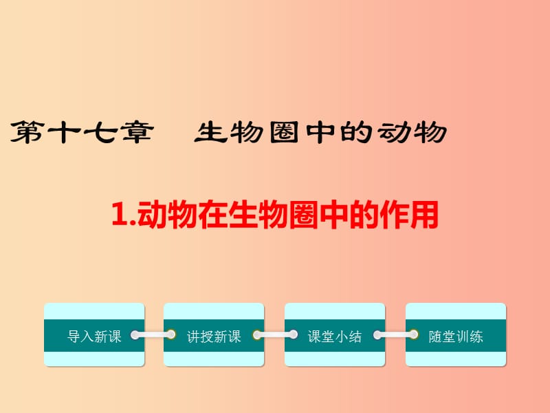 八年级生物上册 第17章 第1节 动物在生物圈中的作用课件 （新版）北师大版.ppt_第1页