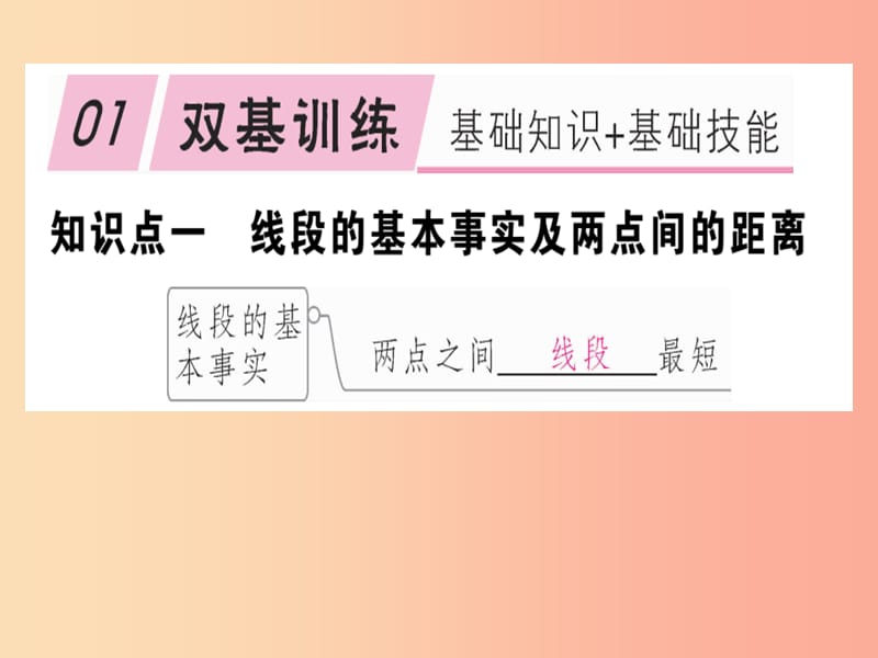 2019年秋七年级数学上册 第四章 基本平面图形 4.2 比较线段的长短课件（新版）北师大版.ppt_第1页