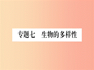 2019年中考生物 專題綜合突破7 生物的多樣性復習課件 冀教版.ppt