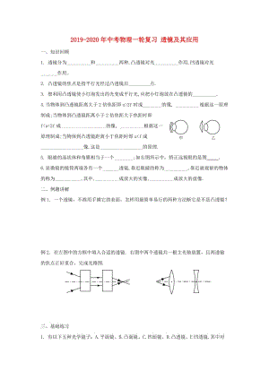 2019-2020年中考物理一輪復習 透鏡及其應用.doc