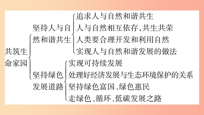 安徽省2019中考道德与法治总复习九上第3单元文明与家园第6课建设美丽中国知识梳理课件.ppt_第3页