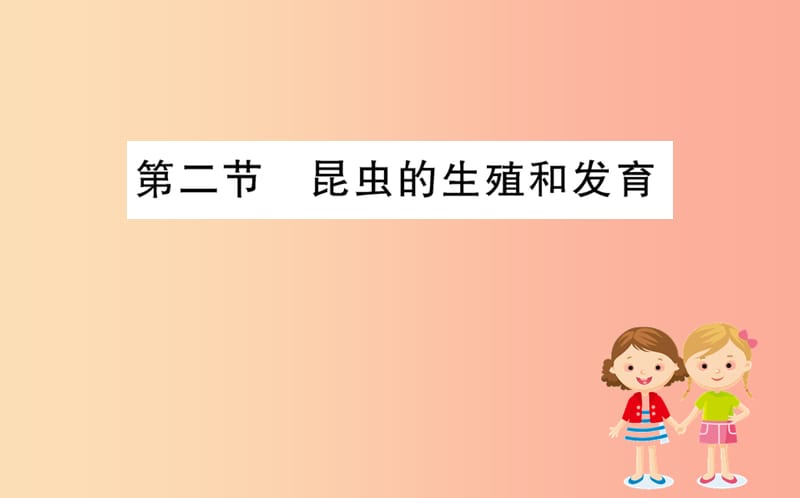 八年级生物下册 第七单元 生物圈中生命的延续和发展 第一章 生物的生殖和发育 2 昆虫的生殖和发育训练 .ppt_第1页