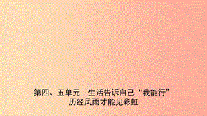 山東省2019年中考道德與法治總復(fù)習(xí) 六下 第四、五單元 生活告訴自己“我能行”歷經(jīng)風(fēng)雨才能見彩虹課件.ppt