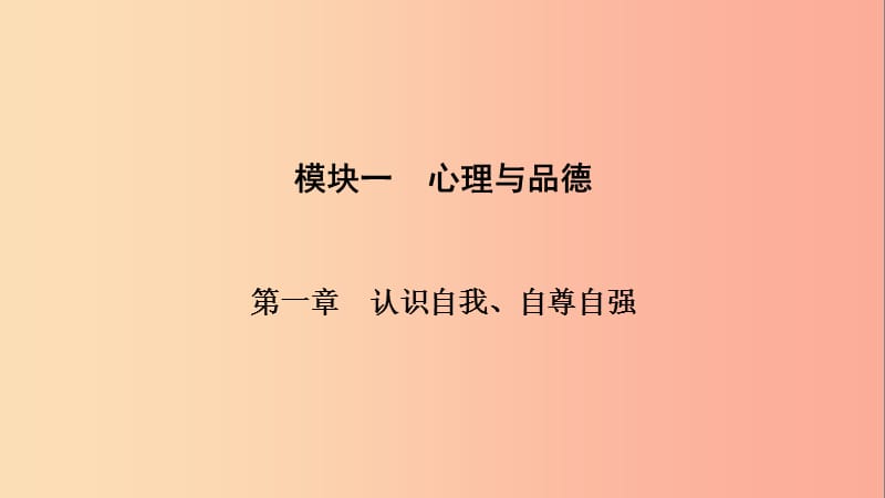 江西省2019届中考政治 模块一 心理与品德 第一章 认识自我、自尊自强复习课件.ppt_第3页