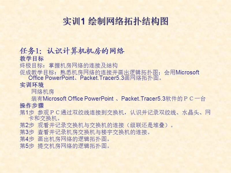 实训1局域网拓扑图的绘制.ppt_第1页