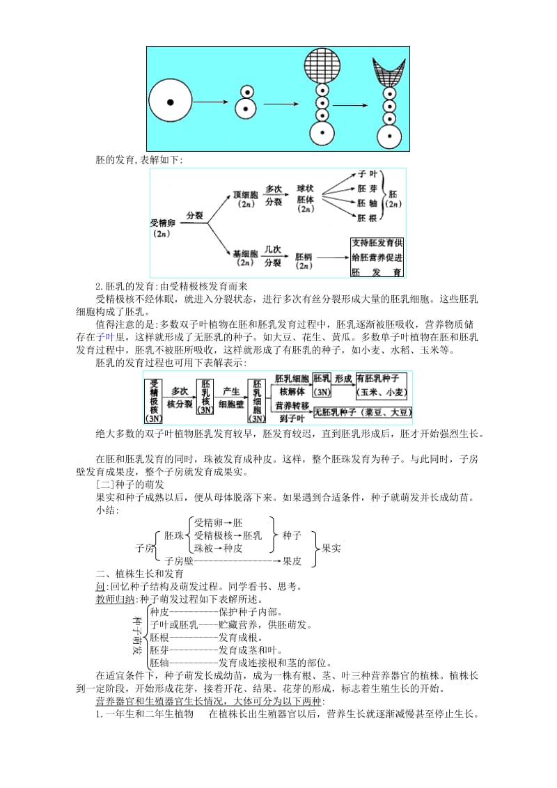 2019-2020年高二生物被子植物的个体发育教案.doc_第3页