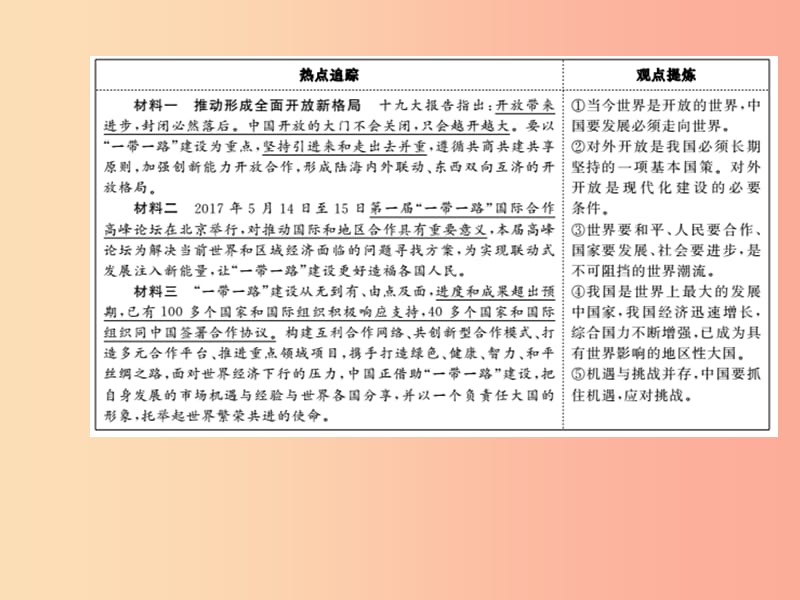 中考政治第二部分突破重点专题赢燃场高分板块二经济建设专题三扩大开放促发展“一带一路”成果丰.ppt_第3页