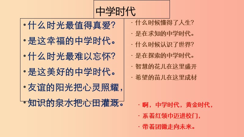 七年级道德与法治上册 第一单元 成长的节拍 第一课 中学时代 第一框 中学序曲课件 新人教版.ppt_第1页