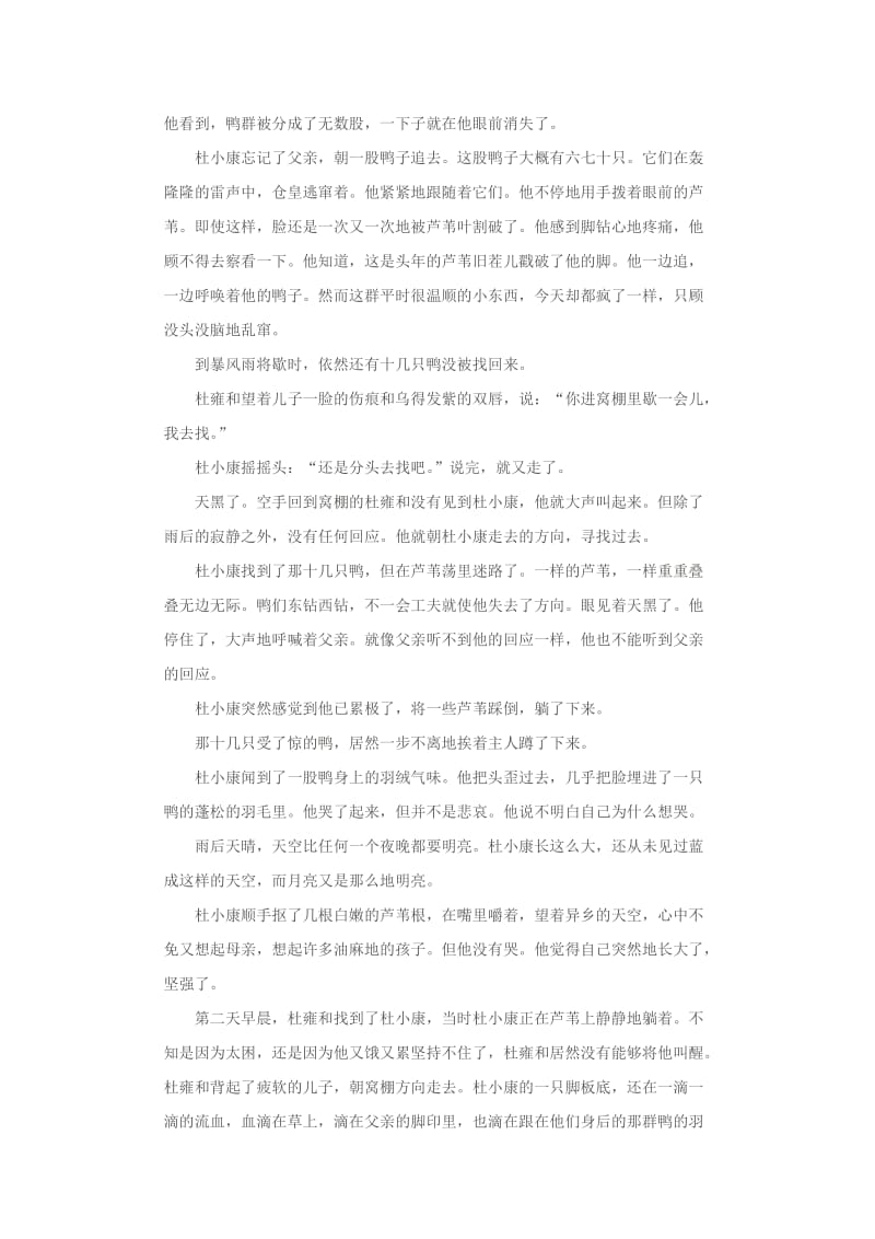 2019-2020年九年级语文上册第三单元10《孤独之旅》练习题1新人教版.doc_第3页