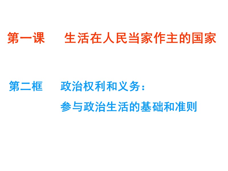 参与政治生活的基础和准则(上课).ppt_第2页