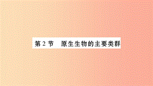 廣西省玉林市2019年八年級生物下冊 第七單元 第22章 第2節(jié) 原生物的主要類群課件（新版）北師大版.ppt