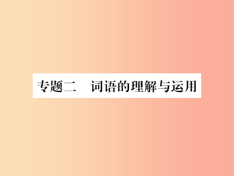 2019年八年级语文上册 专题2 词语的理解与运用习题课件 新人教版.ppt_第1页