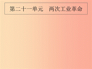 2019屆中考?xì)v史專題復(fù)習(xí) 世界近代史 第二十一單元 兩次工業(yè)革命課件.ppt