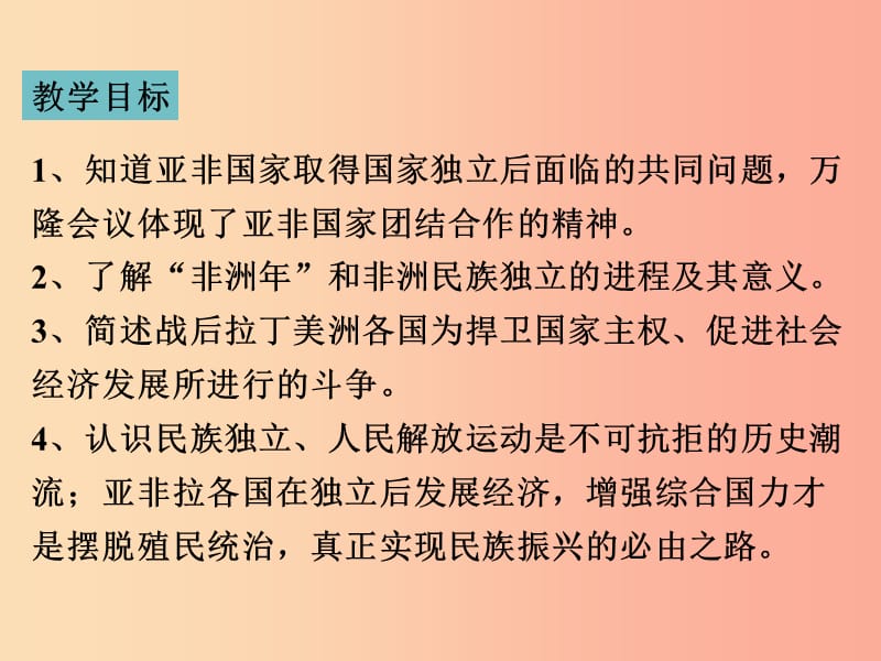 九年级历史下册 第5单元 冷战和美苏对峙的世界 第19课 亚非拉国家的新发展课件 新人教版.ppt_第3页