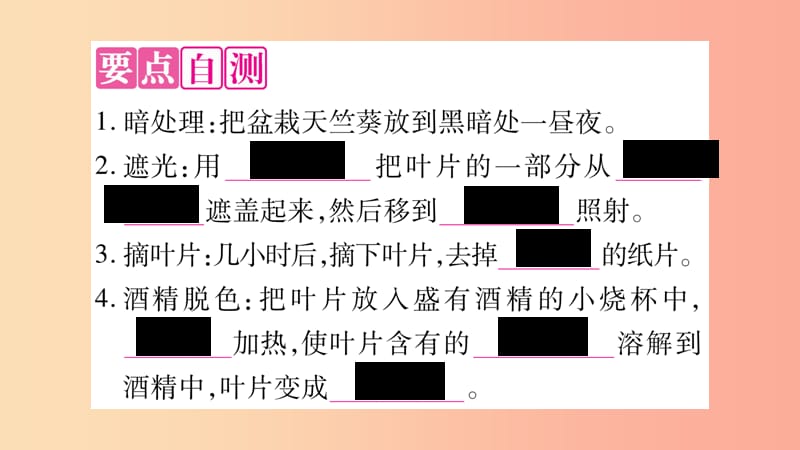 2019秋七年级生物上册第3单元第4章绿色植物是生物圈中有机物的制造者第1课时习题课件 新人教版.ppt_第3页