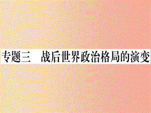 九年級歷史下冊 期末專題復(fù)習(xí) 專題三 戰(zhàn)后世界政治格局的演變習(xí)題課件 新人教版.ppt