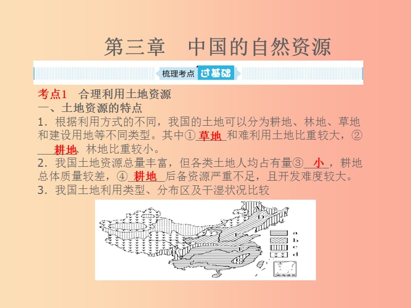 山东省2019年中考地理 八年级 第三章 中国的自然资源复习课件.ppt_第1页