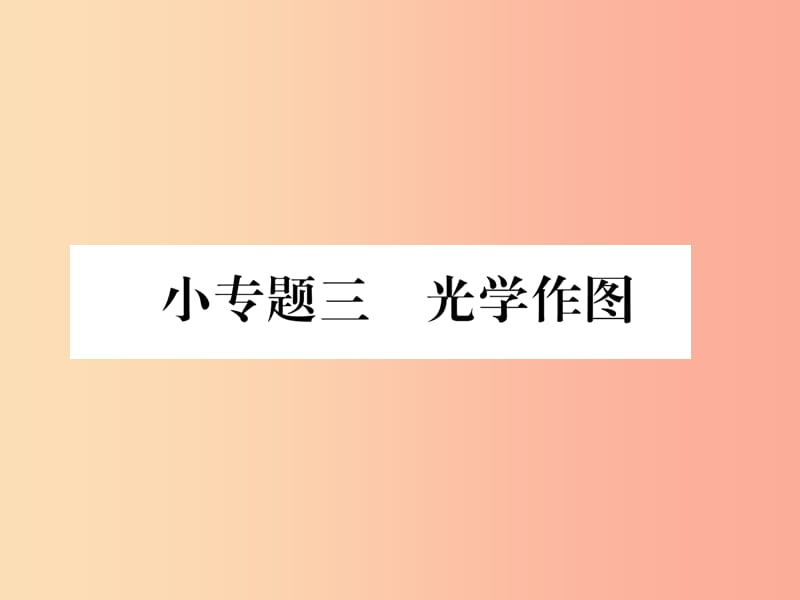 山西专版2019年八年级物理上册小专题三光学作图作业课件 新人教版.ppt_第1页