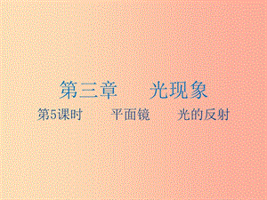 江蘇省2019年中考物理 第5課時 平面鏡 光的反射復(fù)習(xí)課件.ppt