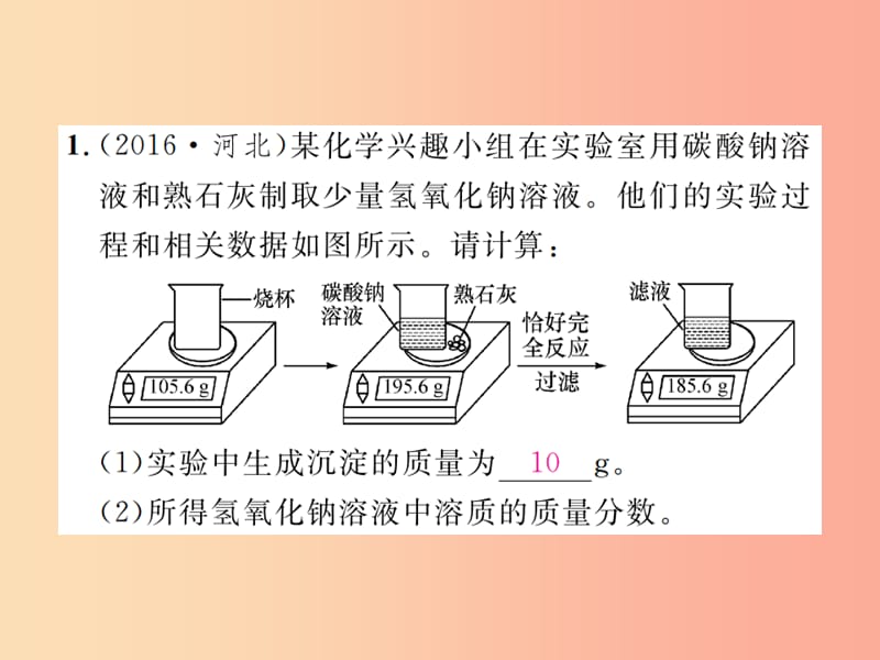 河北专版2019年中考化学复习题型复习五计算应用题题型之二实物操作图型课件.ppt_第2页