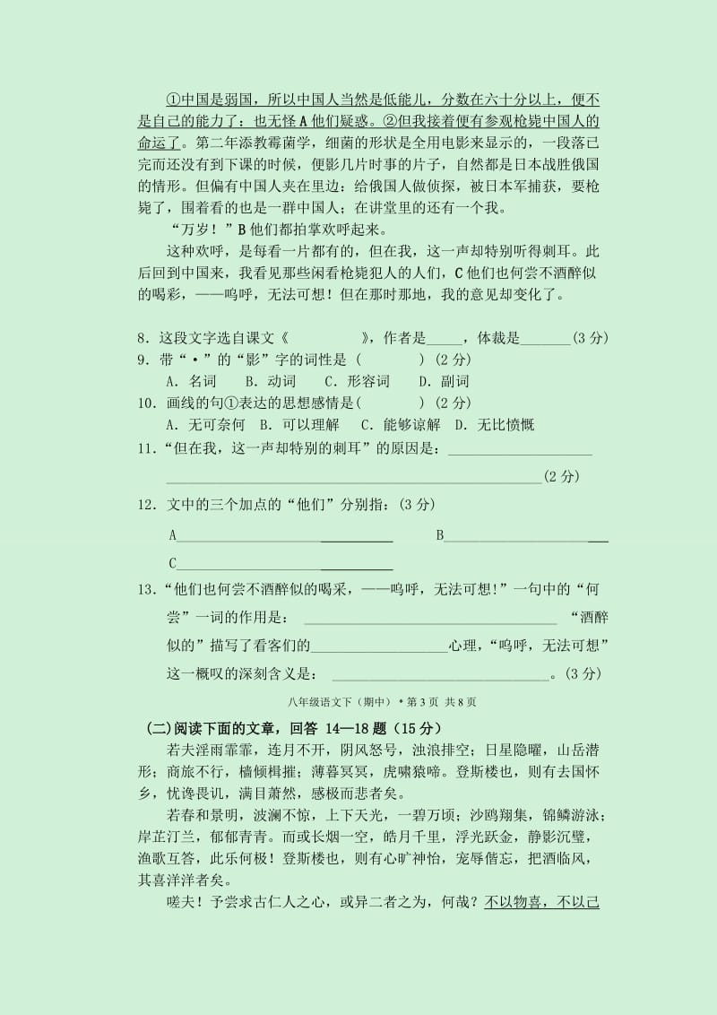 2019-2020年八年级下学期期中考试语文试题(IV).doc_第3页